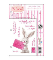 Be BUNNi - " SENT WITH LOVE "    Stamp Set - CRAFTERs COMPANIONs - Mounted RUbber   NeW in pkg- Retired and Rare !