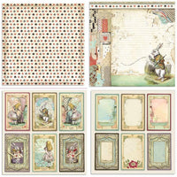 ALICE  GOLD - New !! 22 Page PaPER Pad  12x12 by STAMPERIA = Classic  Collection - Now in Stock !! **