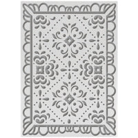 JUNIPER PATTERN 5x7  by ULTIMATE CRAFTs Embossing Folder A2  - Imported and Rare ! Ohh La La Collection - Retired & Rare !
