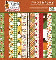 GNOME for THANKSGIVING 6X6 CARDSTOCK -  GNOMEs - by Photoplay Papers - 6X6 Cardstock Pad - New !!