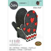 MITTEN BOX for CHRISTMAS - SCOReBOARDS L Die by Eileen Hull - Sizzix # 664510 -  Hard to Find !!