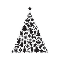 CHRISTMaS TREE with TOYS on it - EMBOSSINg Folder - A4 -  Pattern Christmas Tree  !!  New for 2020  !!