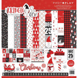 GNOMEs "KRINGLE & CO" Bundle - 12x12 Cardstock and STICKERs and EPHEMERA Package and 6x6 Paper Pad