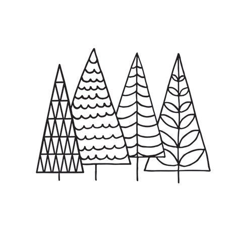 CHRISTMAS TREES - FOUR TREES  -  EMBOSsING FoLDeR - A2 - Darice     Very Beautiful for Card Making !!  2020 New !!