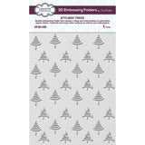 STYLISED TREES - 3-D  Embossing Folder by CREATiVE EXPRESSIONs - NEW !!   #EF3D030 - CHRiSTMAS CARDs