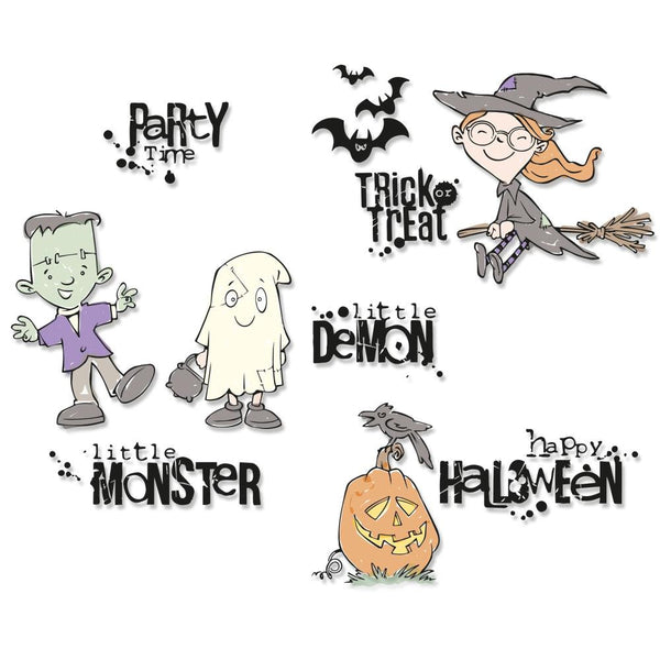 FRIGHT NIGHT !!  - HALLOWEEN STAMPs Set by Sizzix Clear Stamps By Pete Hughes by Sizzix Product 664476