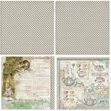 ALICE  GOLD - New !! 22 Page PaPER Pad  12x12 by STAMPERIA = Classic  Collection - Now in Stock !! **