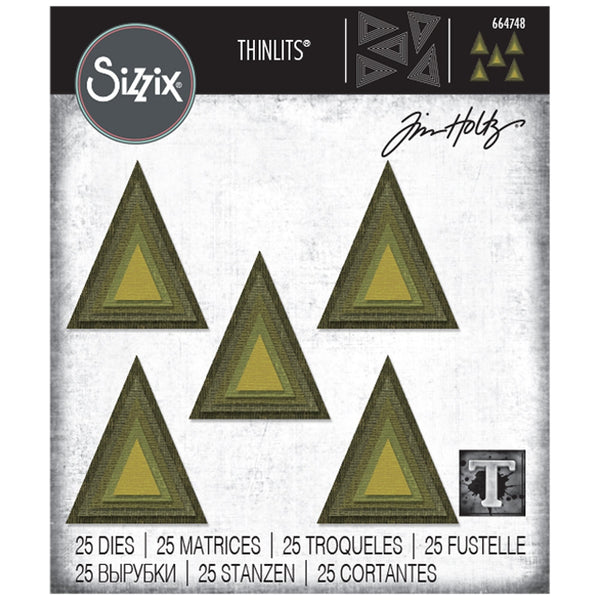 STACKED TILEs TRIANGLES  by Tim HOLTZ THINLITs DIEs  from SIZZiX  # TH664748 - HOLiDAYS  2020   - New !!