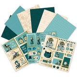 ALICE in TEAL ~ CARDSTOCK Paper Pad - 12x12 " - New and Rare !! Imported !!