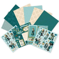 ALICE in TEAL 8"x8" ~ CARDSTOCK Paper Pad - New and Rare !! Imported !!