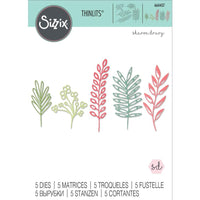 DELICATE LEAVES - Sizzix Thinlits Dies By Sharon Drury 5/Pkg by Sizzix Product 664457