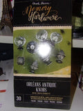 PRIMA FRaNK GaRCIA MEMORY HARDWARE - ORLEANs ANTiQUE KNOBs - Retired and Rare !  30 Pieces - #991753