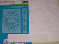 CUTTLEBUG - " NATHANIELS PENWORK " - Embossing Folder Set - 2 Pc. - Retired & Rare !!