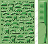 Cuttlebug - "Mr MAVERICK " - FATHERs Day - MOUSTACHES & COMB EMBOSSING SET - Male Birthday cards - etc