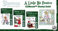 LOVING CHRISTMAS -   Christmas Stamping Set by SHEENA DOUGLaS -  Little Girl Trimming the Tree !  Holiday Cards !  RETiRED and RaRE !!