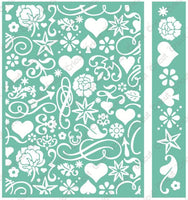 ANNA GRIFFIN - SMITTEN - VALENTINEs n for Cuttlebug - 5x7 Embossing  FoLDER and BoRDER SeT  -