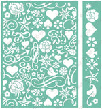 ANNA GRIFFIN - SMITTEN - VALENTINEs n for Cuttlebug - 5x7 Embossing  FoLDER and BoRDER SeT  -