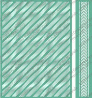 Cuttlebug -  TWILL STRIPE  -  5x7 EMBOSSiNG FoLDER and BoRDER 7" SeT  -RETIRED and Hard to Find - Brand New in Pkg