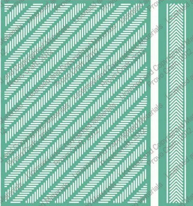 Cuttlebug -  TWILL STRIPE  -  5x7 EMBOSSiNG FoLDER and BoRDER 7" SeT  -RETIRED and Hard to Find - Brand New in Pkg