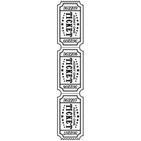 TICKET STRIP -  12" BORDER -  EMBOSsING FoLDeR - A2 by Darice -Retired Item !  Hard to Find !  Movie Tickets