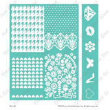 GIRLY GIRL CRiCUT EMBOSSABLES for CUTTLeBUG -  5x7 size with border - Retired and Rare !