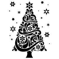 DECORATED  LACE  CHRISTMaS TREE EMBOSSINg Folder - Geo Tree -   Darice !