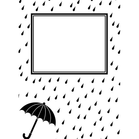 UMBRELLA in the RAiN -SPRING APRiL SHOWERs  - Lovely Embossing Folder - A2  - NeW !!