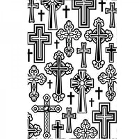 CHRISTIAN CROSSES - EASTER  Embossing folder - A2 SiZE by Darice , Confirmation, Baptism, Religious Cards