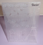 FRENCH BISTRO EMBOSSiNG FOLDeR -  A2 -  PARIS CaFE - Retired and Rare !!