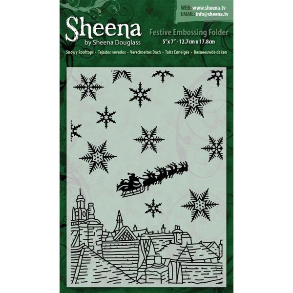 SNOWY ROOFTOPS by Sheena Douglass -  A Little Bit FeSTIVe" Santa Sleigh  CHRISTMAS CoLLECTION
