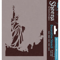 STENCILs ,  STATUE of LIBERTY, BEACH HUTs ,  Trees, Nature, and More ! - 8"x 6" - by SHeena Douglas - Rare !!  Choose below