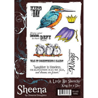 KING for A DAY -  SHEENA DoUGLAS Stamp Set   A Little Bit Sketchy Collection - NeW !!