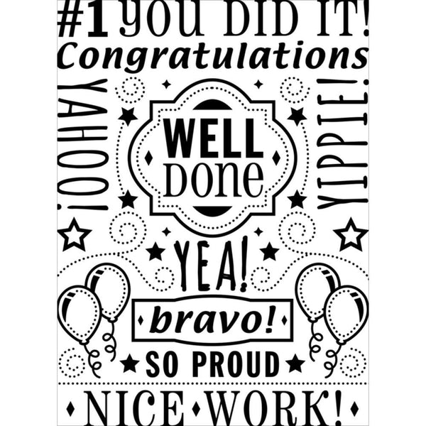CONGRATS COLLAGE - RETIRED EMBOSSING FOLDeR by Darice - A2 - GRADUATIONs ,CELEBRATIONs,  New Job, PROMOTIONs etc