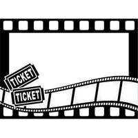 MOVIE TICKETS and  Film & Stars  BORDERS  - Set of 3  Darice Border Style EMBOSsING FoLDeRs -  Fun Theme for cards ! Tickets Filmstrip Stars
