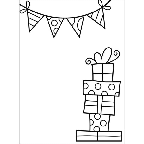 BANNER and PRESENTS -BIRTHDAY EMBOSSiNG FOLDeR by Darice - A2  New and In Stock !