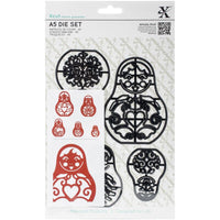 RUSSIAN NESTiNG DOLLs Die Set by XcUT   -  New for XCut, Cuttlebug,  Big Shot, or Other Die Cutting Machines - NEW !