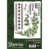 IVY BORDERs by SHEENA DOUGLaS  -STAMP Set  from the " A Little Bit FESTIVe"   - CHRISTMAs CoLLECTION
