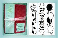BIRTHDAY CELEBRATION and CANDLE  BORDeRs  SeT of 3  EMBOSsING FoLDeRS -Retired !