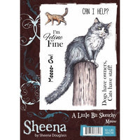CATS MEOW - Stamp Sets  - NeW from Sheena Douglass ~ 5 Stamps~ Easy Mount - KITTENS - Retired & Rare !