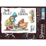 CHICK CHICKEN - EASTER - Spring design- 5 STAMPs Set -Sheena Douglass ~Easy Mount - Rare !!