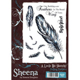 FALLING FEATHERs by  SHEENA DOUGLaSS  - BIRTHDAYS  - 1 Set of  10 Mounted Rubber stamps -