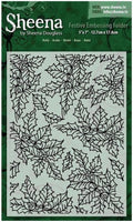 HOLLY - from  "Sheena FESTIVE " collection - EMBOSSiNG fOLDER 5X7 - Last One ! Retired & Rare !!