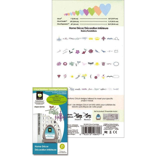 HOME DECOR SOLUTIONS _ ORiGINAL and RaRE CRiCUT  Cartridge - Open Package - But New -
