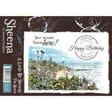 THE BEACH - A Little Bit Sketchy Stamping Set by SHEENA DOUGLaS - Brand NeW in pkg set of 3 stamps