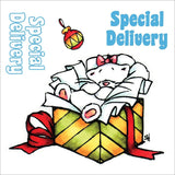 STRAWBERRY KISSEs  " SPECIAL DELIVERY " - Super Cute for Cards _ - Rare ! - Not Just for Christmas !   Gift Tags !