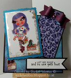SCRUFFY LITTLE CAT -  " SARA " STAMP from Crafters Companion - Retired & Rare !