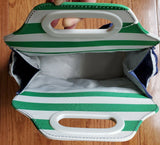 AMERICAN CRAFTS ROLLiNG  360 CRAFT CArT & FREE HAND TOTE !!!   WE ARE MEMORY KEEPERS - GREEN / BLUE