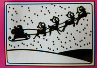 SANTAS SLEIGH   by Crafts Too !  CHRISTMAS SLEIGH  - EMBOSSINg Folder - A2 - IMPORTED -
