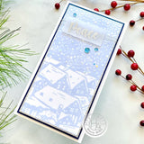 SNOWY ROOFTOPS -  6X6 Bold Background Stamp by HERO ARTS -  #CG854