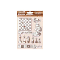 ALICE - CHECKMATE STAMP SET - STAMPS by STAMPERIA -  STAMPs Only !  Classic  Collection - Retired & Rare - Last One !